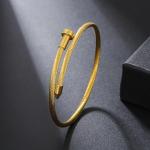 18K Gold Plated Love Bangle Bracelet Set