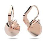 Swarovski Gray V-Shaped Crystal Earrings in Rose Gold