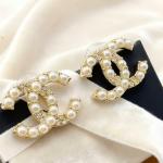 Gold Plated Pearl and Crystal Stud Earrings