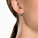 Swarovski Gray V-Shaped Crystal Earrings in Rose Gold