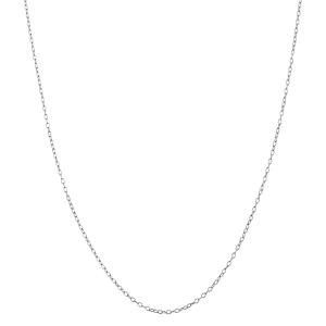Italian Sterling Silver 1mm Thin Cable Chain Necklace