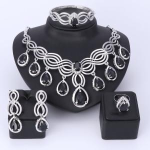Dubai Tassel Gem Jewelry Set with Crystals