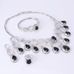 Dubai Tassel Gem Jewelry Set with Crystals