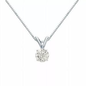 1.00 Carat Diamond Pendant Necklace in White Gold