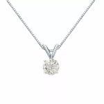 1.00 Carat Diamond Pendant Necklace in White Gold