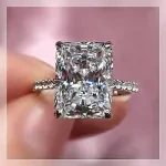 Elegant 925 Sterling Silver White Topaz Promise Ring