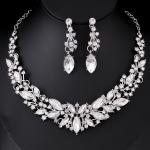 Elegant White Crystal Jewelry Set for Women