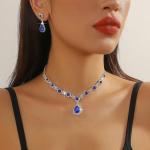 Luxury Choker Necklace and Earrings Set for Weddings