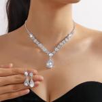 Luxury Choker Necklace and Earrings Set for Weddings
