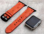 Ostrich Leather Apple Watch Band in Various Sizes