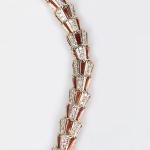 Vintage Snake Jewelry Set with Crystal Necklace and Earrings