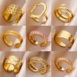Gold Color Stainless Steel Wedding Couple Rings