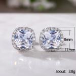 Brilliant Cushion Shape Stud Earrings for Women