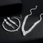 Elegant Bridal Jewelry Set with V-Shape Necklace
