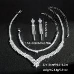 Elegant Bridal Jewelry Set with V-Shape Necklace