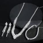 Elegant Bridal Jewelry Set with V-Shape Necklace