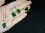 Emerald Green Luxury Jewelry Set for Women