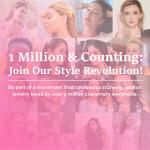 Giselle 18k White Gold Hoop Earrings with Crystals