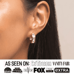 Giselle 18k White Gold Hoop Earrings with Crystals