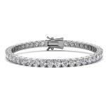 Kaylee 18k White Gold Plated Tennis Bracelet