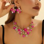 Chic Floral Necklace and Earrings Set for Women