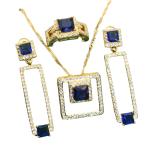Elegant 18K Gold Plated Jewelry Set for Women