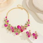 Chic Floral Necklace and Earrings Set for Women