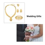 24K Gold Plated Diamond Jewelry Set for Women