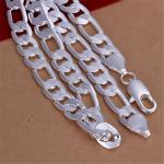 High-Quality 12MM Sterling Silver Cuban Necklace