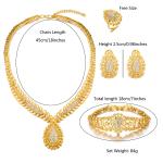 24K Gold Plated Diamond Jewelry Set for Women