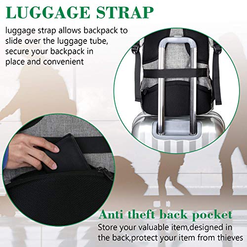 MATEIN Slim Anti-Theft Laptop Backpack with USB Port