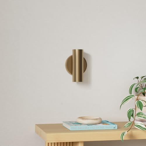 Brass Gold 2-Light Minimalist Wall Sconce