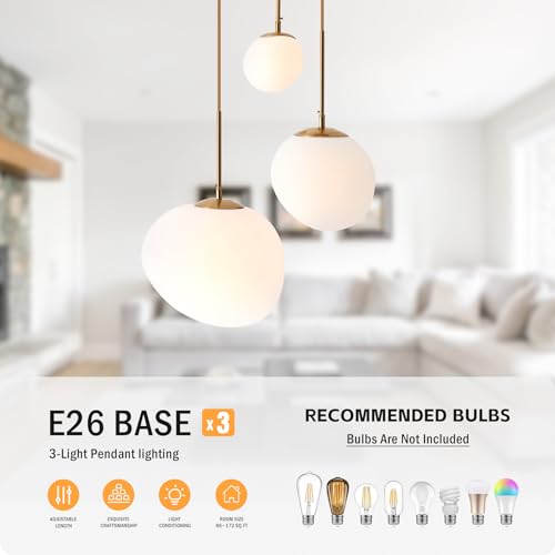 Minimalist 3-Light Glass Pendant for Modern Spaces