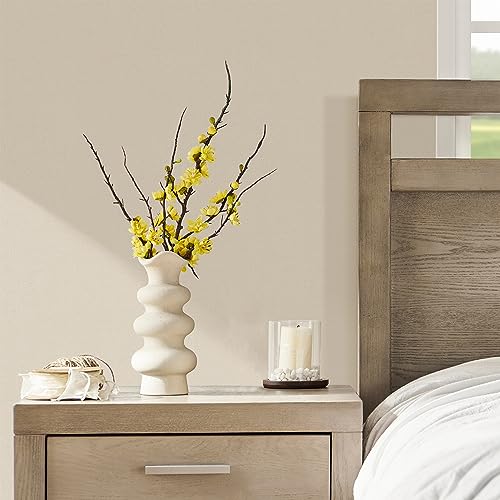 Modern White Ceramic Vase for Minimalist Decor