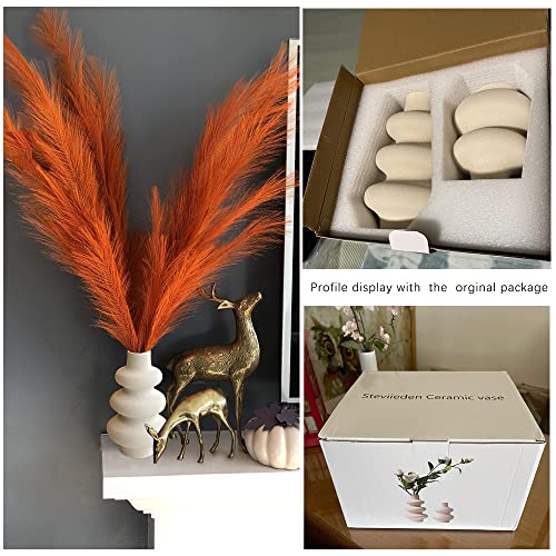 Modern Off-White Ceramic Vases Set for Cozy Decor