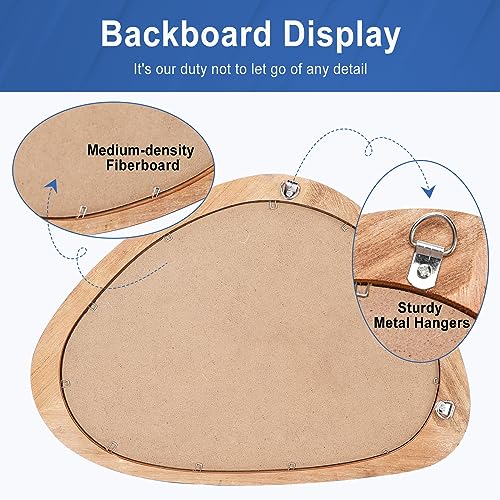 Asymmetrical Wood Wall Mirror in Black Walnut