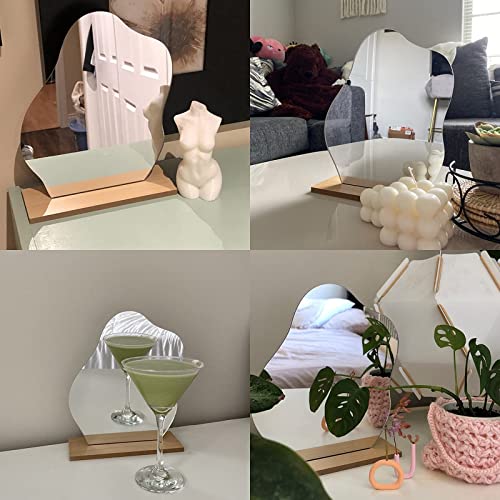 Cloud-Shaped Frameless Vanity Mirror with Stand