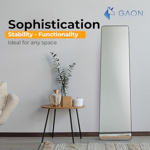 Wall-Mounted Mirror with Metal Frame and Holder