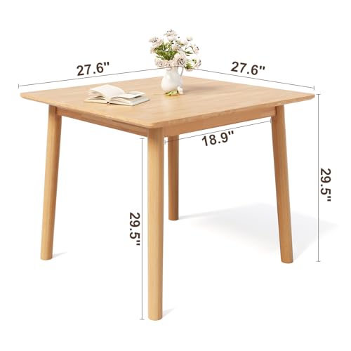 Minimalist 28" Wooden Dining Table for 2-4