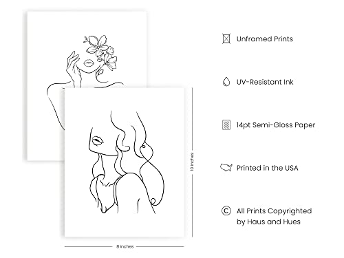 Minimalist Black and White Art Print Set