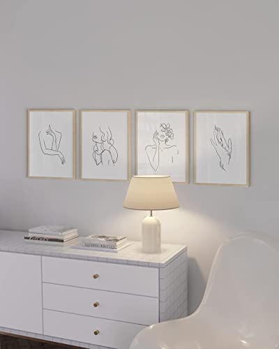 Minimalist Black and White Art Print Set