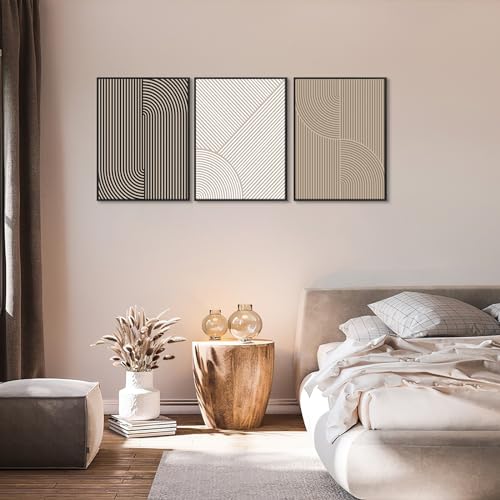 Minimalist Abstract Canvas Art Set - 3 Prints