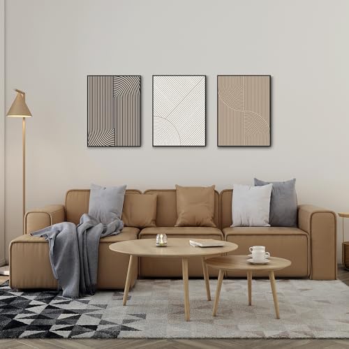 Minimalist Abstract Canvas Art Set - 3 Prints