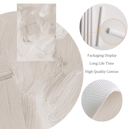 Beige Abstract Minimalist Canvas Art Set