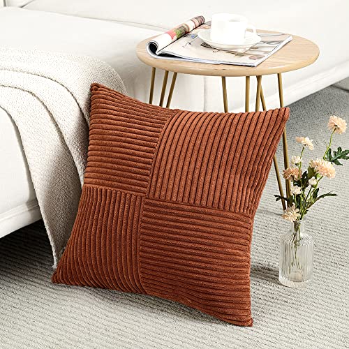 Rust Boho 18x18 Throw Pillow Covers - 2 Pack