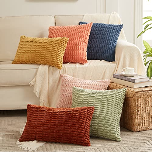 Boho Corduroy Throw Pillow Covers - 2 Pack