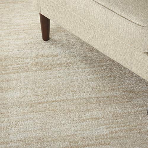 Ivory Beige Minimalist 6' x 9' Area Rug