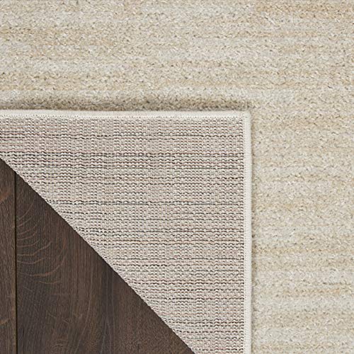 Ivory Beige Minimalist 6' x 9' Area Rug