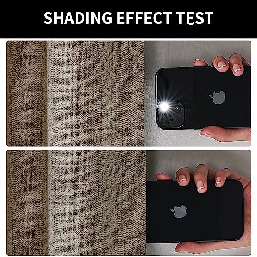 Burgundy Linen Blackout Curtains - 84 Inch Panels