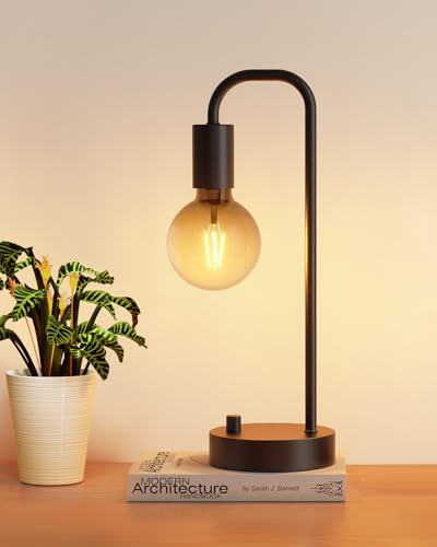 Minimalist Industrial Dimmable Table Lamp with Bulb